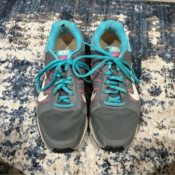 Nike Dart X PolySorb Gray & Blue Tennis Shoes Size 8 - Picture 3 of 13